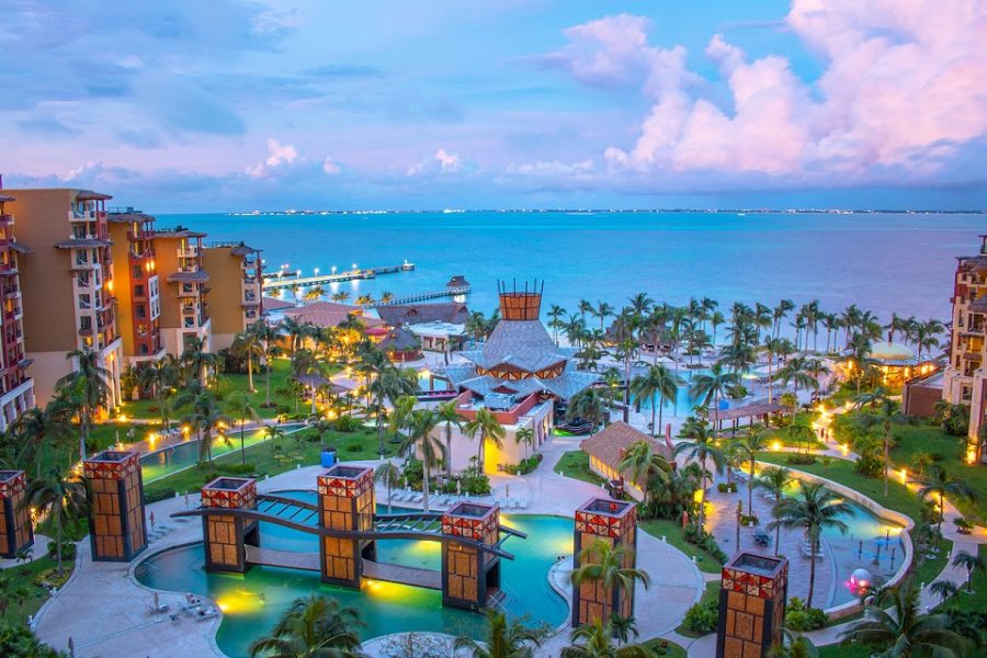 Beautiful Sunrise at Villa del Palmar Cancun Idyllic Mexican Caribbean Resort