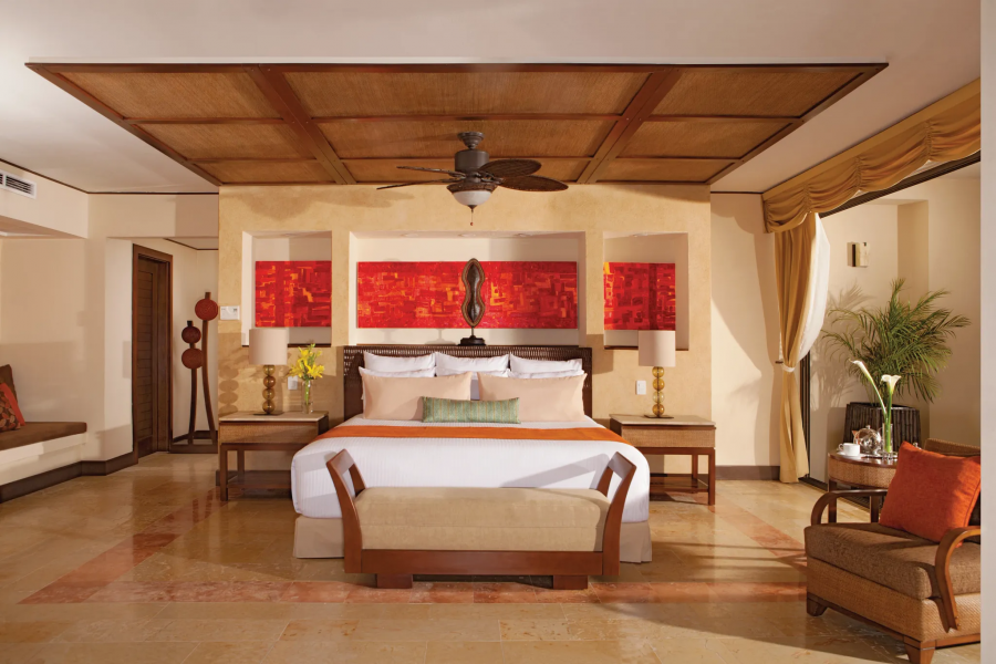 Luxurious room at Dreams Riviera Cancun