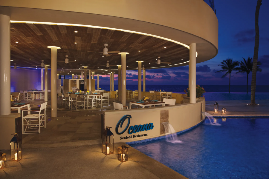 Ocean Sea Food Restaurant at Dreams Riviera Cancun